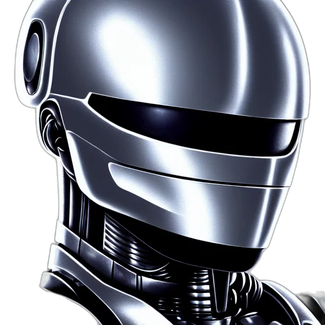 robot, face, mask, 3d render transparent PNG cut-out