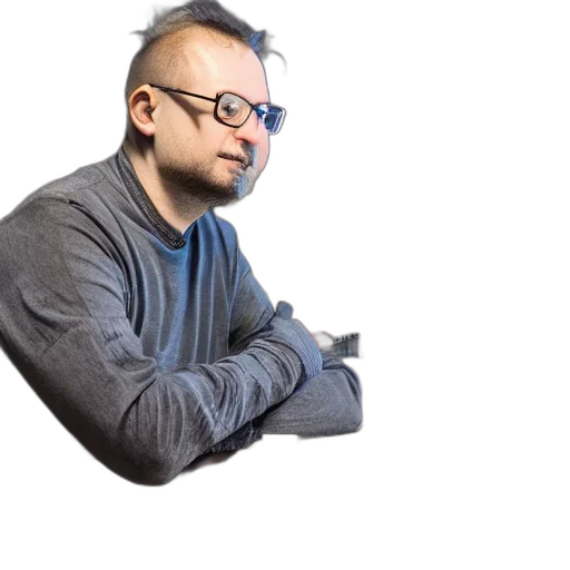 staff, jacket, face, robot transparent PNG cut-out