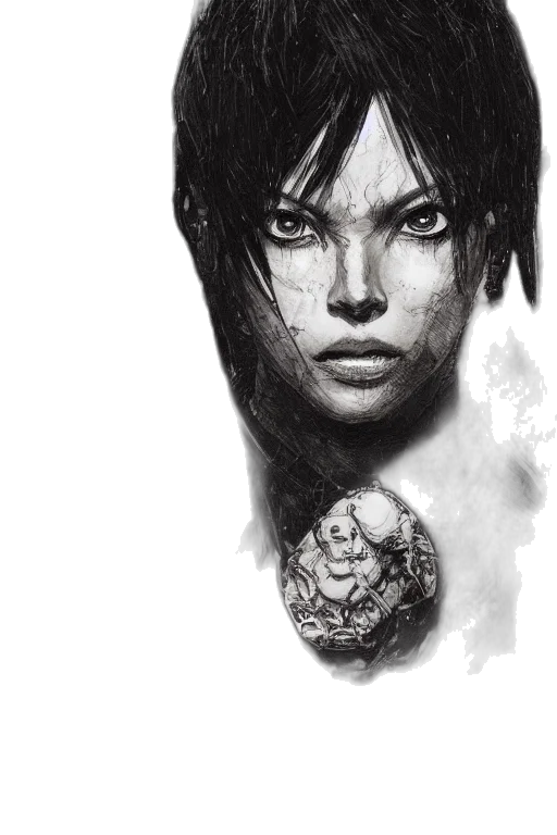 face, mask, comic book art, concept art transparent PNG cut-out