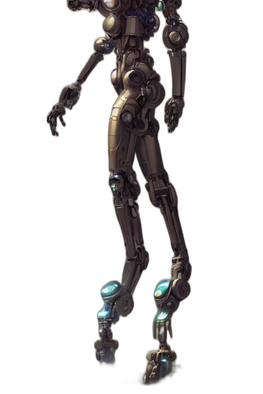 robot, staff, weapon, creature transparent PNG cut-out