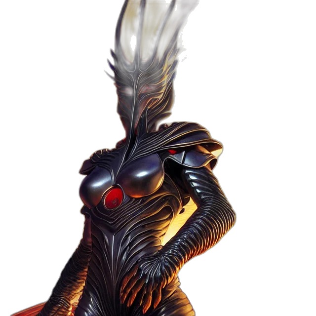 dragon, creature, staff, mask transparent PNG cut-out