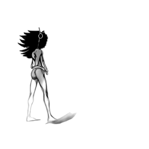 hair, creature, dress, robot transparent PNG cut-out