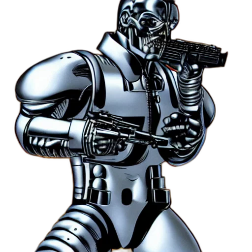 robot, weapon, comic book art, concept art transparent PNG cut-out