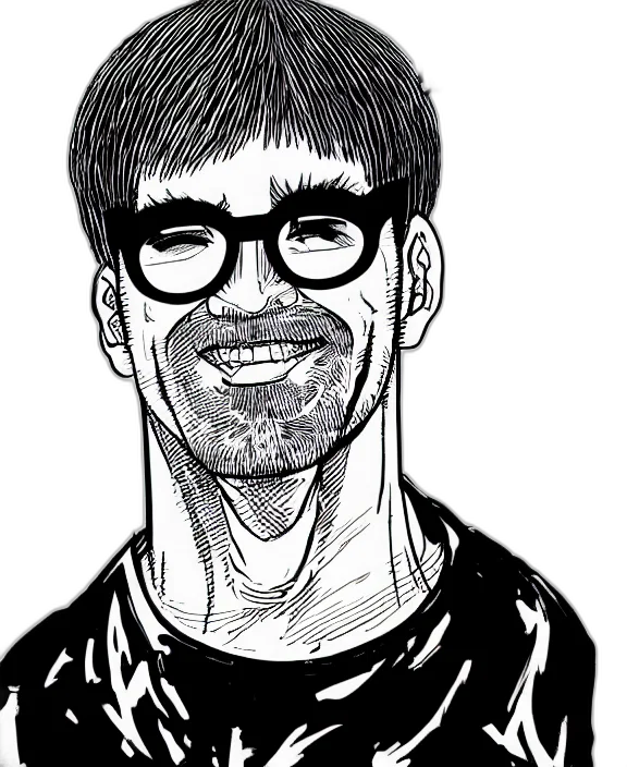 face, cartoon, comic book art, photorealistic transparent PNG cut-out