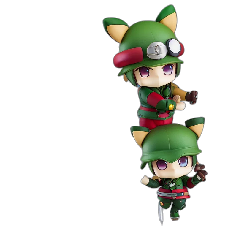 3d render, concept art, pixel art, green transparent PNG cut-out