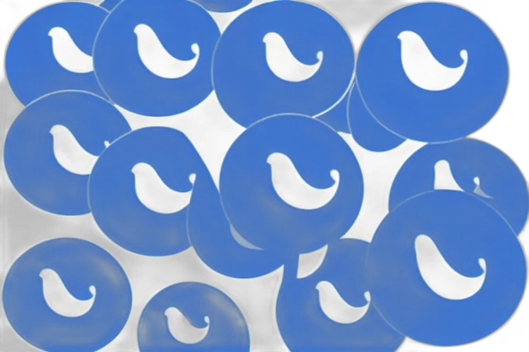 blue, minimalist, social, networking transparent PNG cut-out