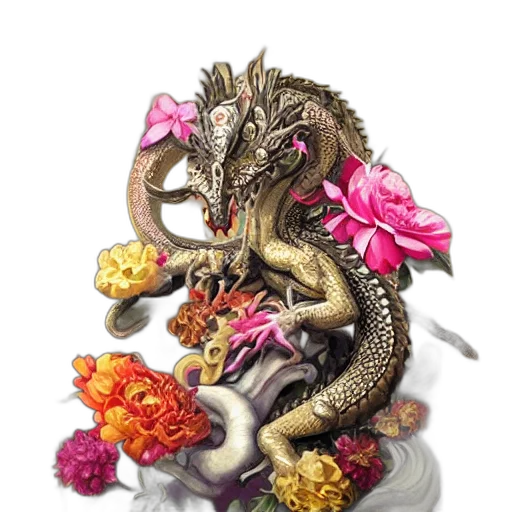 dragon, staff, jewelry, creature transparent PNG cut-out