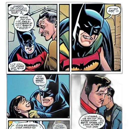comic book art, batman, seeing, his transparent PNG cut-out
