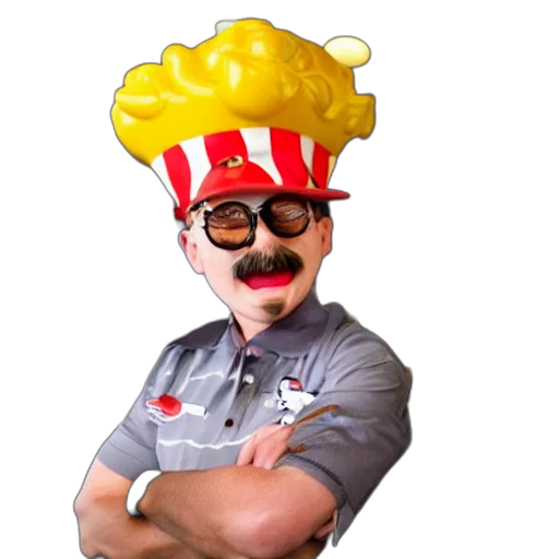 staff, hat, food, crown transparent PNG cut-out