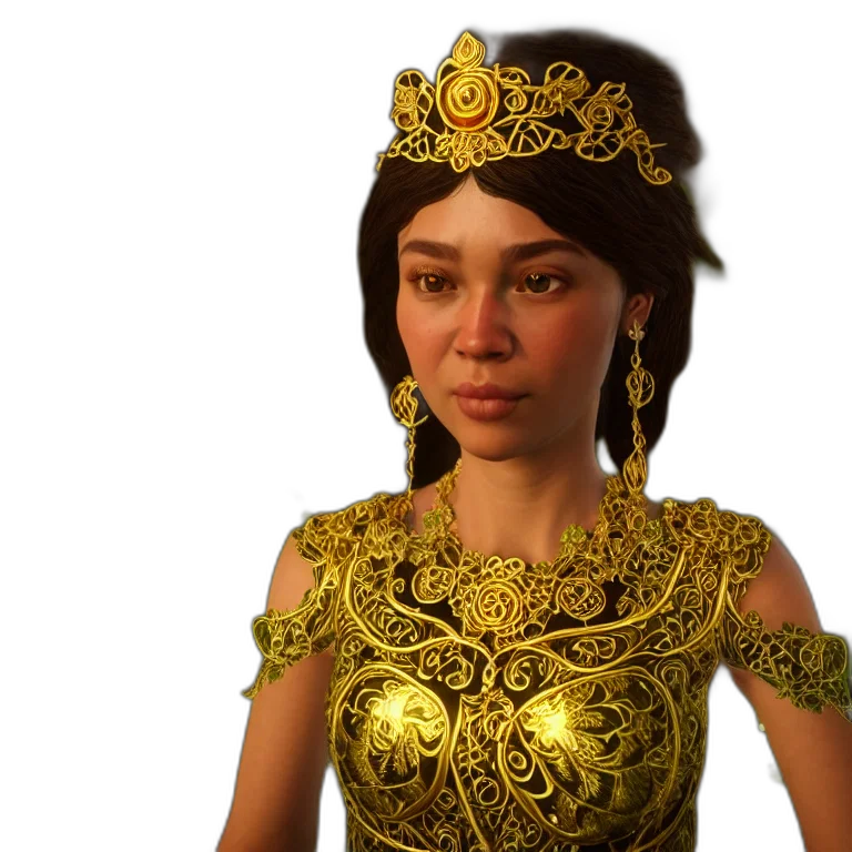 crown, jewelry, 3d render, fantasy art transparent PNG cut-out