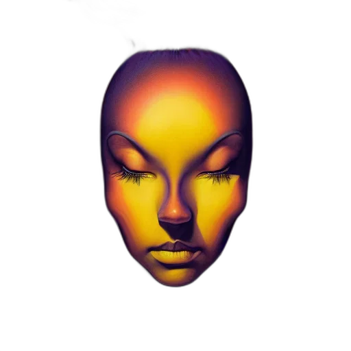 face, mask, crown, hair transparent PNG cut-out