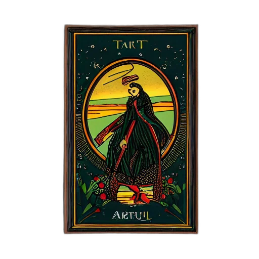 tarot, card, frame, detailed transparent PNG cut-out