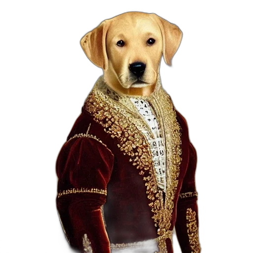 jacket, animal, staff, photorealistic transparent PNG cut-out