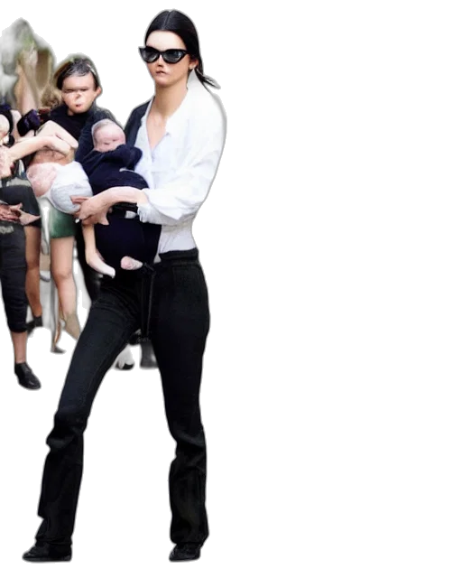 kendall, jenner, walking, runways transparent PNG cut-out
