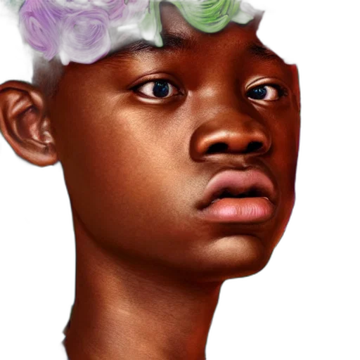 face, crown, hat, flower transparent PNG cut-out