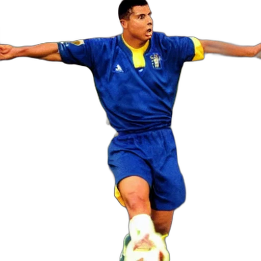 photorealistic, ronaldo, fenomeno, brazilian transparent PNG cut-out