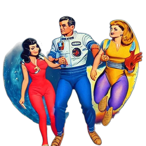 comic book art, cartoon, concept art, outer space transparent PNG cut-out