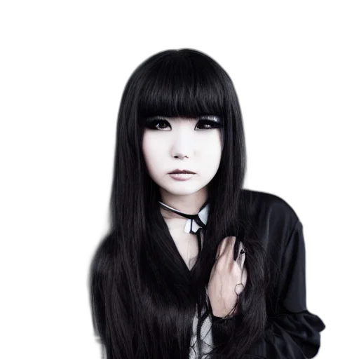 hair, face, staff, jacket transparent PNG cut-out
