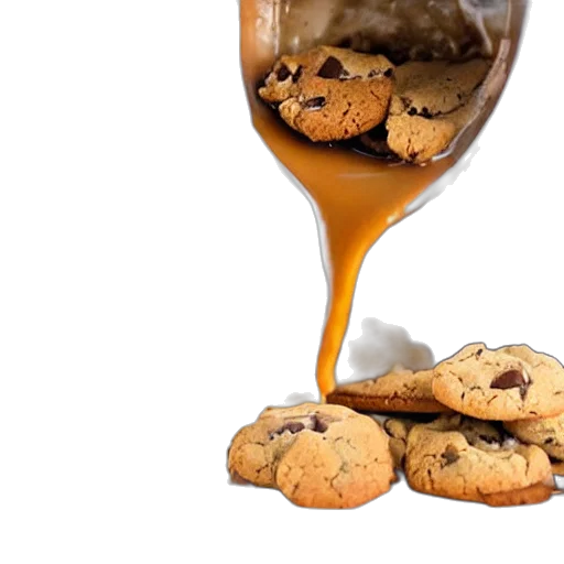 food, photorealistic, 3d render, pouring transparent PNG cut-out