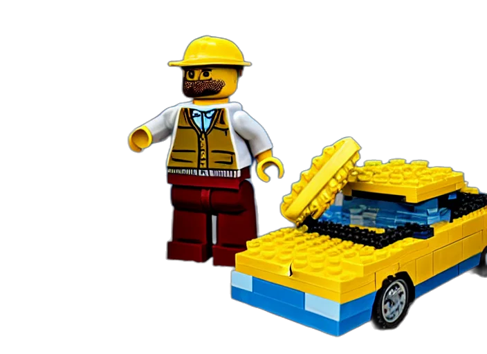 car, concept art, 3d render, city street transparent PNG cut-out