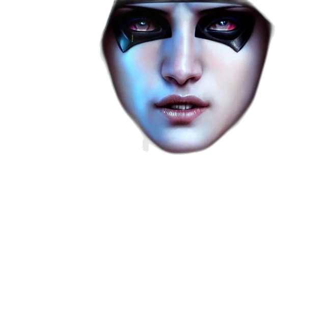 mask, face, robot, creature transparent PNG cut-out