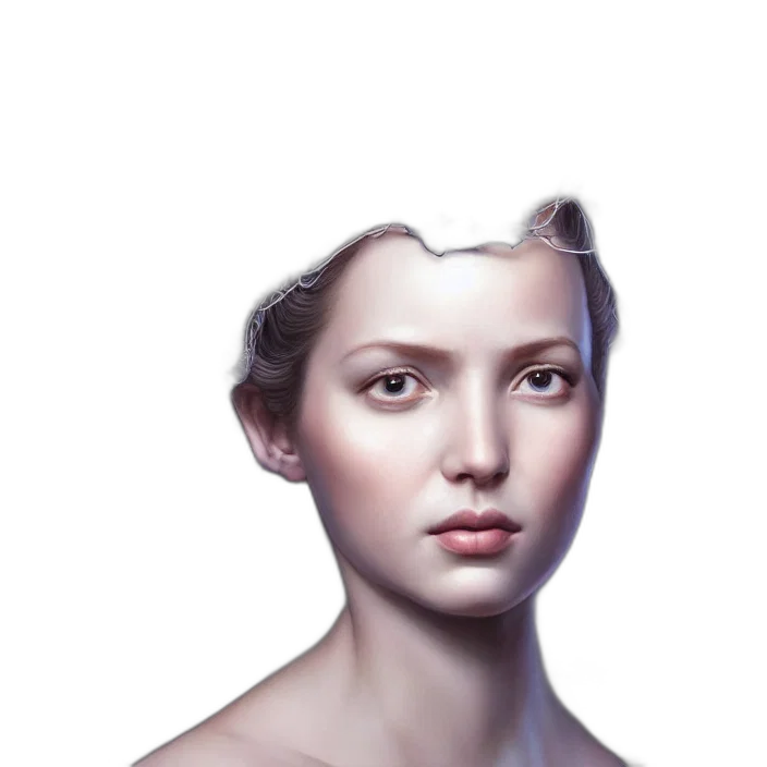 face, crown, robot, hair transparent PNG cut-out