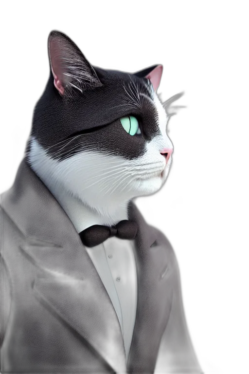 animal, staff, hat, 3d render transparent PNG cut-out