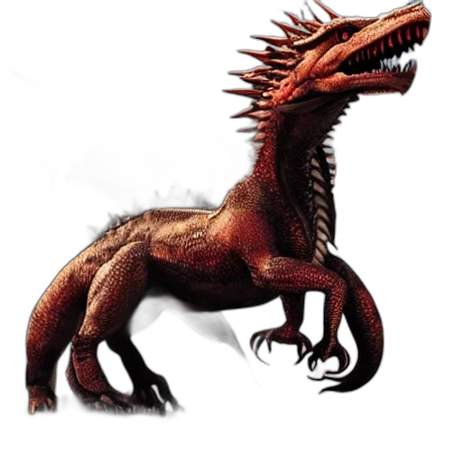 dragon, creature, animal, staff transparent PNG cut-out