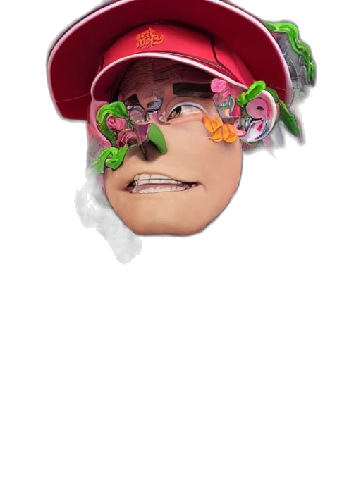 hat, face, crown, flower transparent PNG cut-out