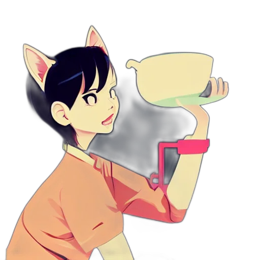 staff, food, anime, cartoon transparent PNG cut-out