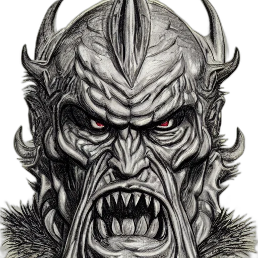 face, mask, creature, fantasy art transparent PNG cut-out