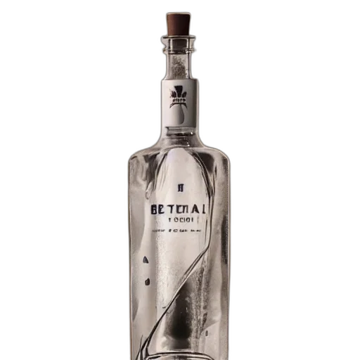 bottle, 3d render, vodka, modern transparent PNG cut-out