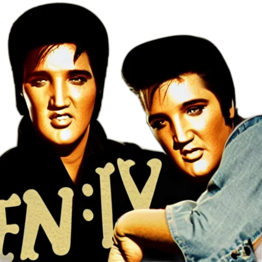 photorealistic, cartoon, 3d render, elvis transparent PNG cut-out