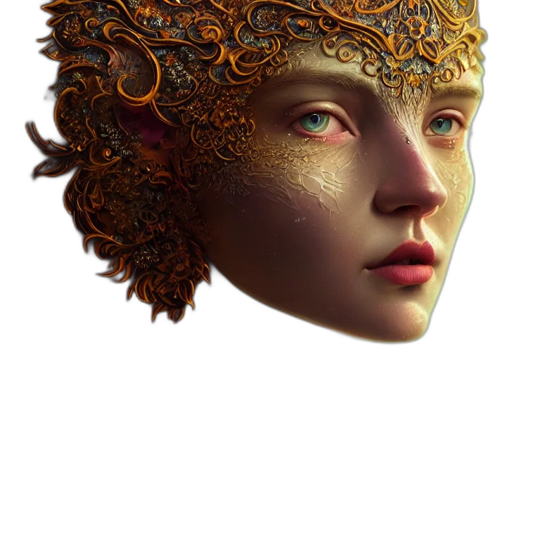 mask, crown, face, jewelry transparent PNG cut-out