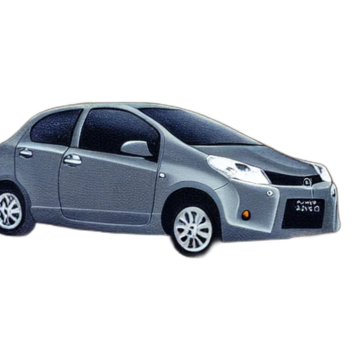 car, 3d render, photorealistic, pointilliest transparent PNG cut-out