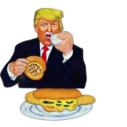 food, watercolor, donald, trump transparent PNG cut-out