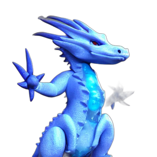 dragon, creature, staff, animal transparent PNG cut-out