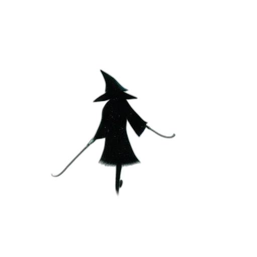 dress, staff, hat, creature transparent PNG cut-out
