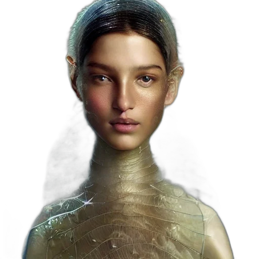 face, hair, mask, jewelry transparent PNG cut-out
