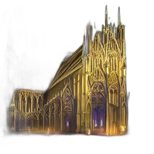 building, crown, concept art, 3d render transparent PNG cut-out