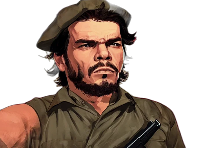 face, weapon, comic book art, concept art transparent PNG cut-out