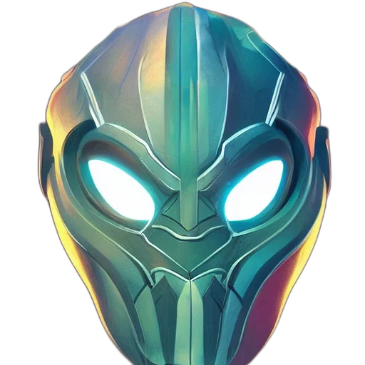 mask, face, robot, concept art transparent PNG cut-out