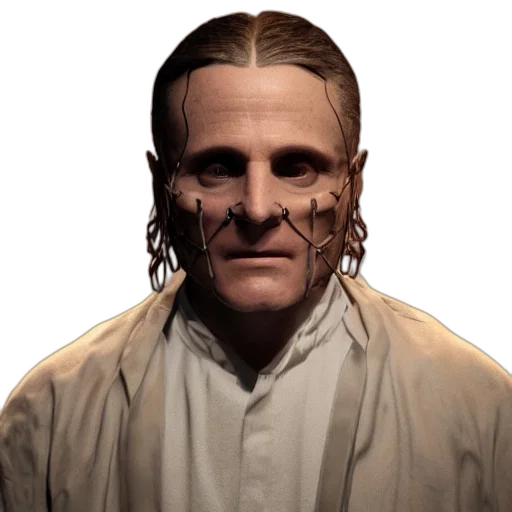 face, mask, hair, creature transparent PNG cut-out