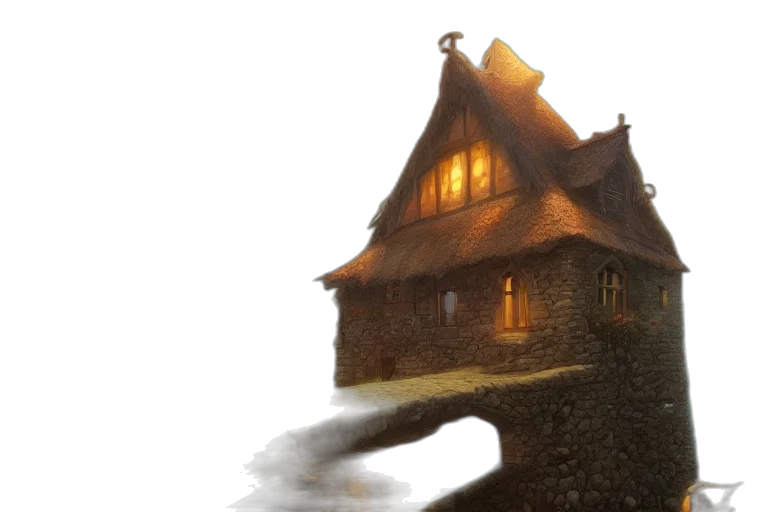 building, concept art, 3d render, fantasy art transparent PNG cut-out