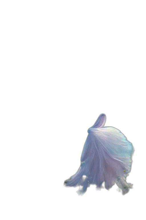hair, dress, mask, creature transparent PNG cut-out