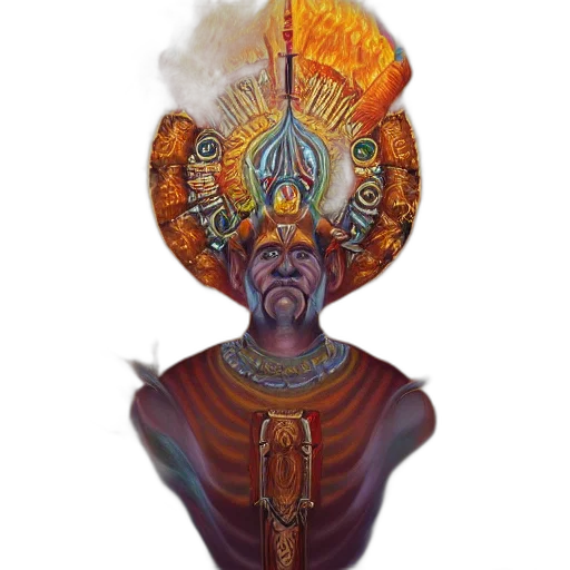 staff, mask, crown, face transparent PNG cut-out