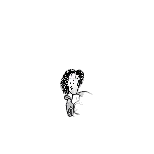 hair, creature, staff, dragon transparent PNG cut-out