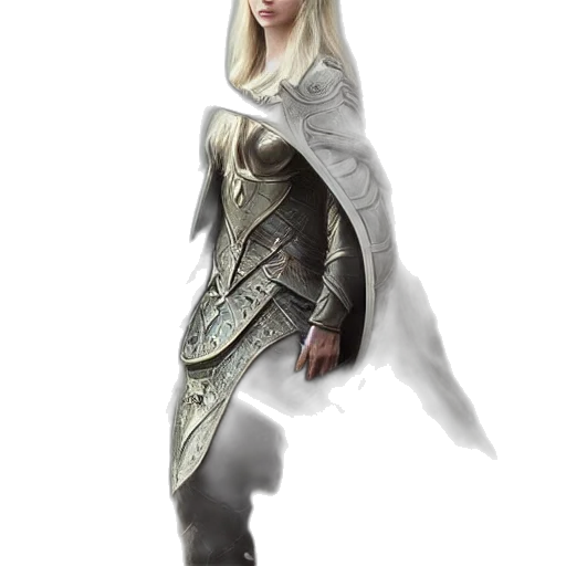 dragon, sword, staff, dress transparent PNG cut-out