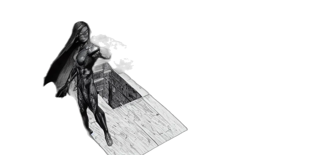 dress, robot, comic book art, concept art transparent PNG cut-out