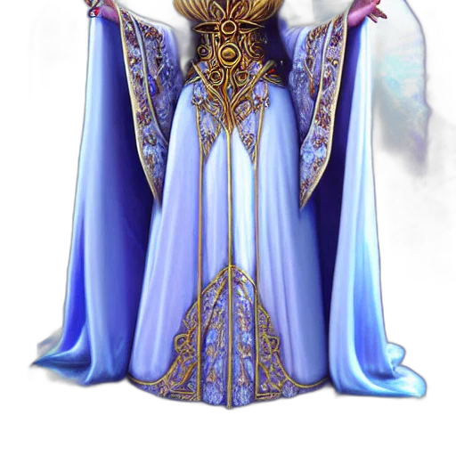dress, jewelry, staff, crown transparent PNG cut-out